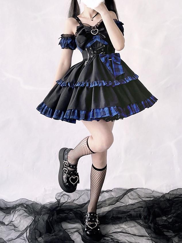 Idol Lolita Dress Three Color Options Punk Jumper Skirt