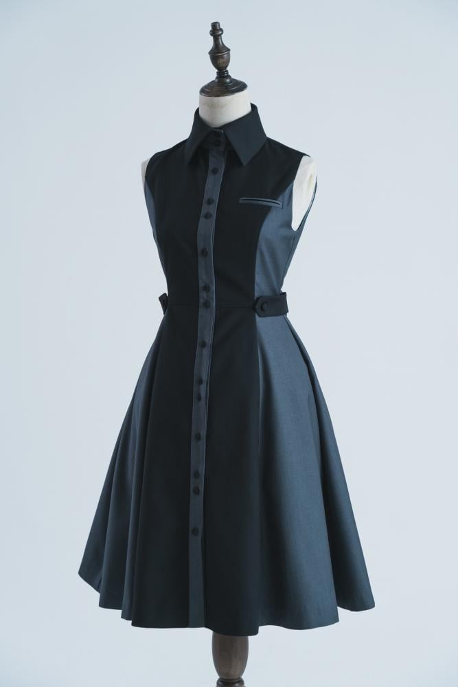 Night Work Investigation Turndown Collar Jumper Skirt