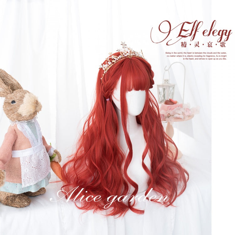 Red Long Curly Synthetic Wig