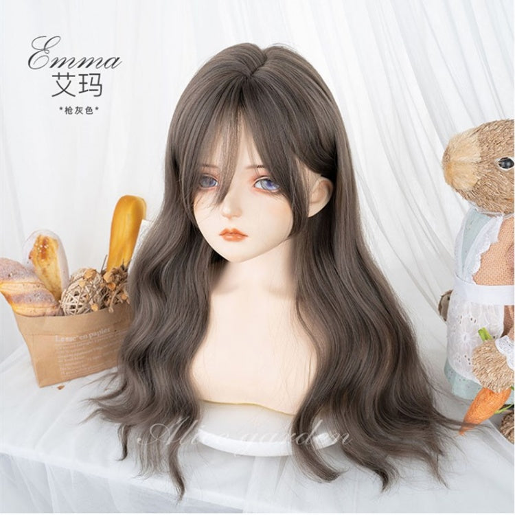 Emma JK Long Curly Synthetic Wig with Bangs