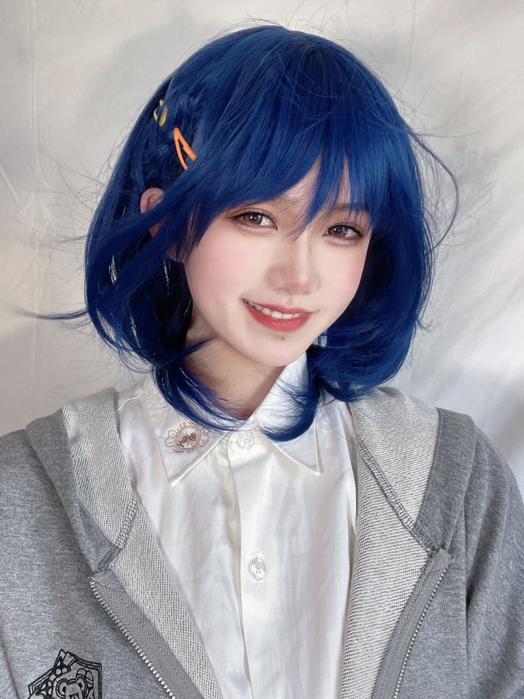 Blue Short Synthetic Wig