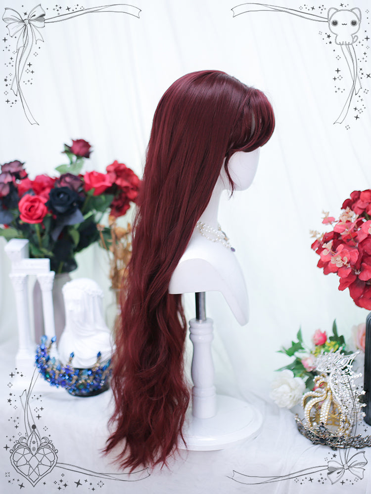 Wavy Bangs Natural Parting Wavy Long Synthetic Wig