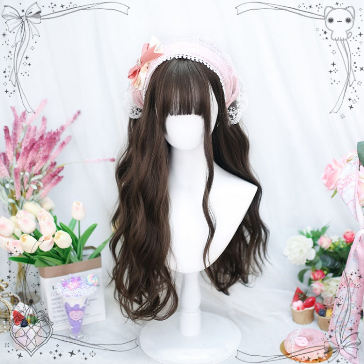 Brown / Black Brown Wavy Long Synthetic Wig