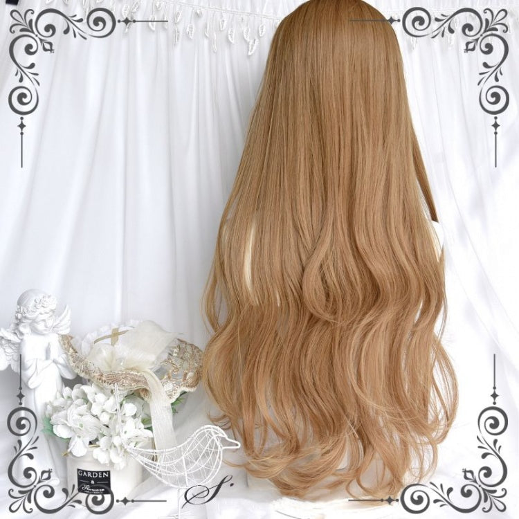 Golden Brown Wavy Long Synthetic Wig