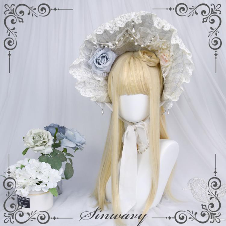 Snow Rabbit Microroll Long Curly Synthetic Wig