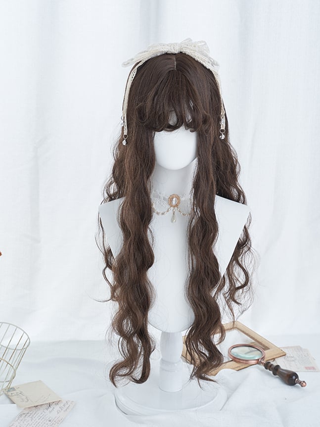 Brown/Black/Chocolate Long Wavy Synthetic Wig