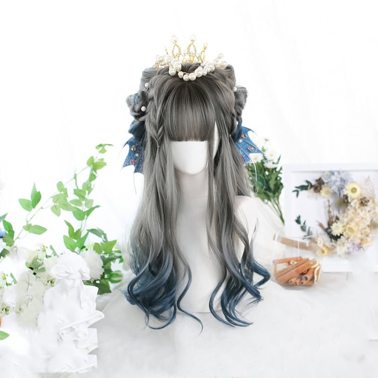 Clearance-Fog Punishment Long Curly Synthetic Wig with Bangs