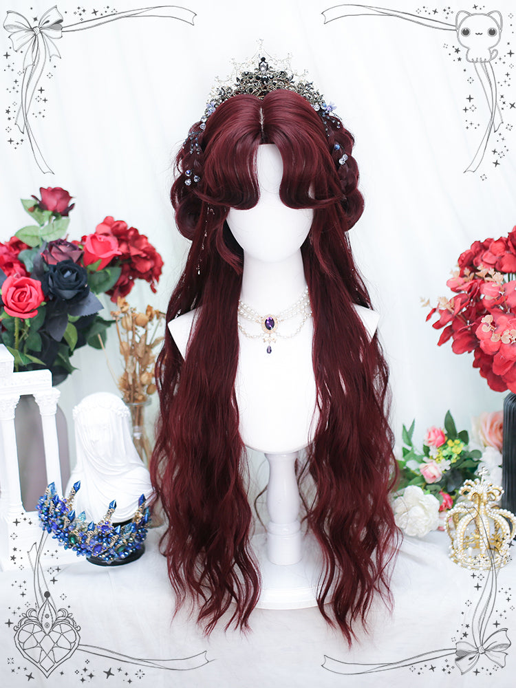 Wavy Bangs Natural Parting Wavy Long Synthetic Wig