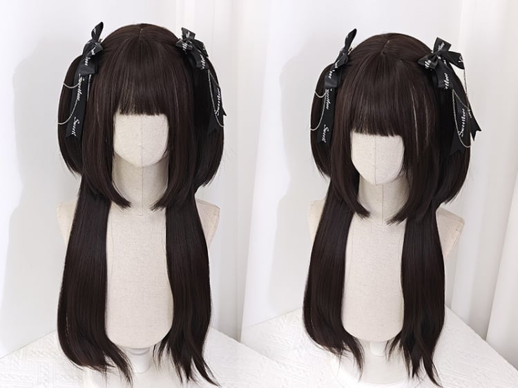 Dark Brown Long Straight Synthetic Wig