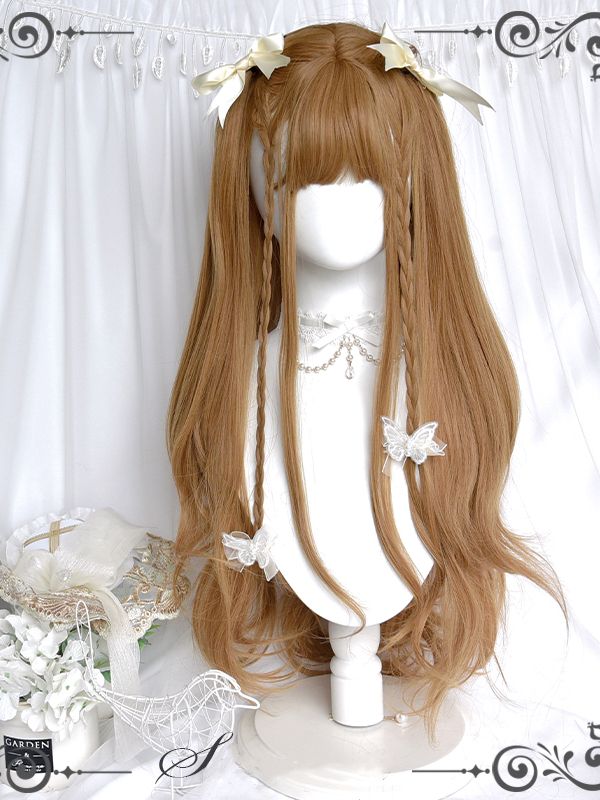 Golden Brown Wavy Long Synthetic Wig