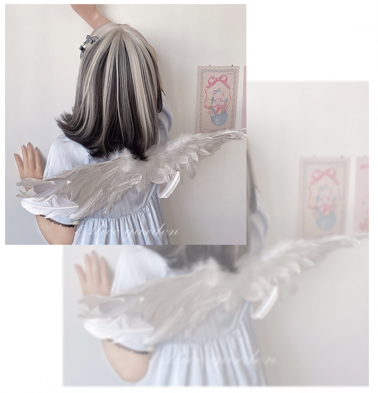 Shoulder Length Straight Silver Black Highlight Hair Color Synthetic Wig