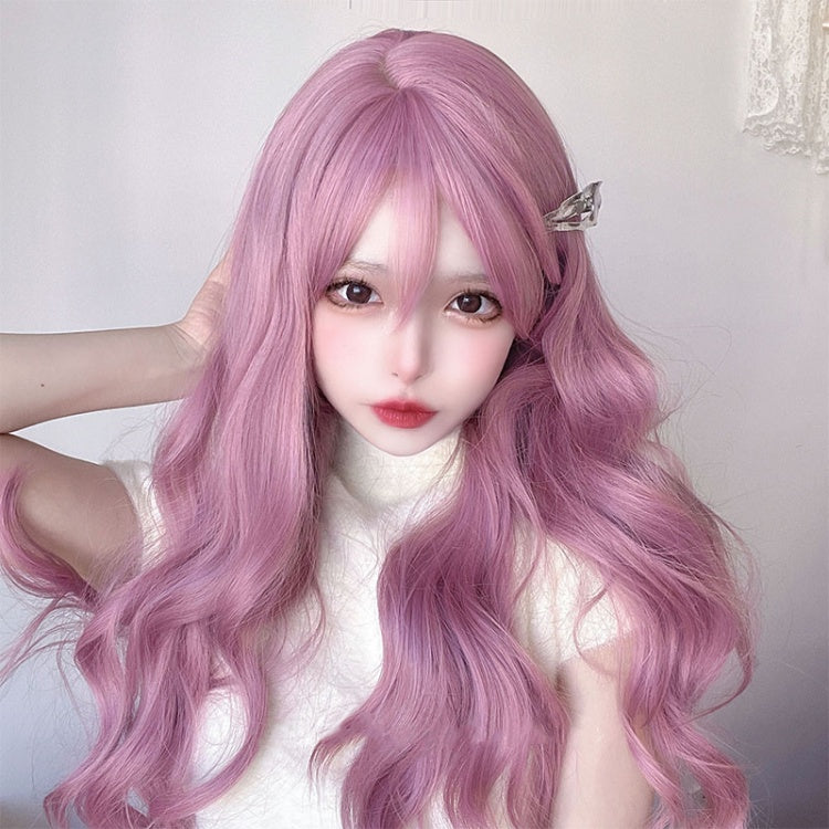 Sakura Pink Long Wavy Synthetic Wig