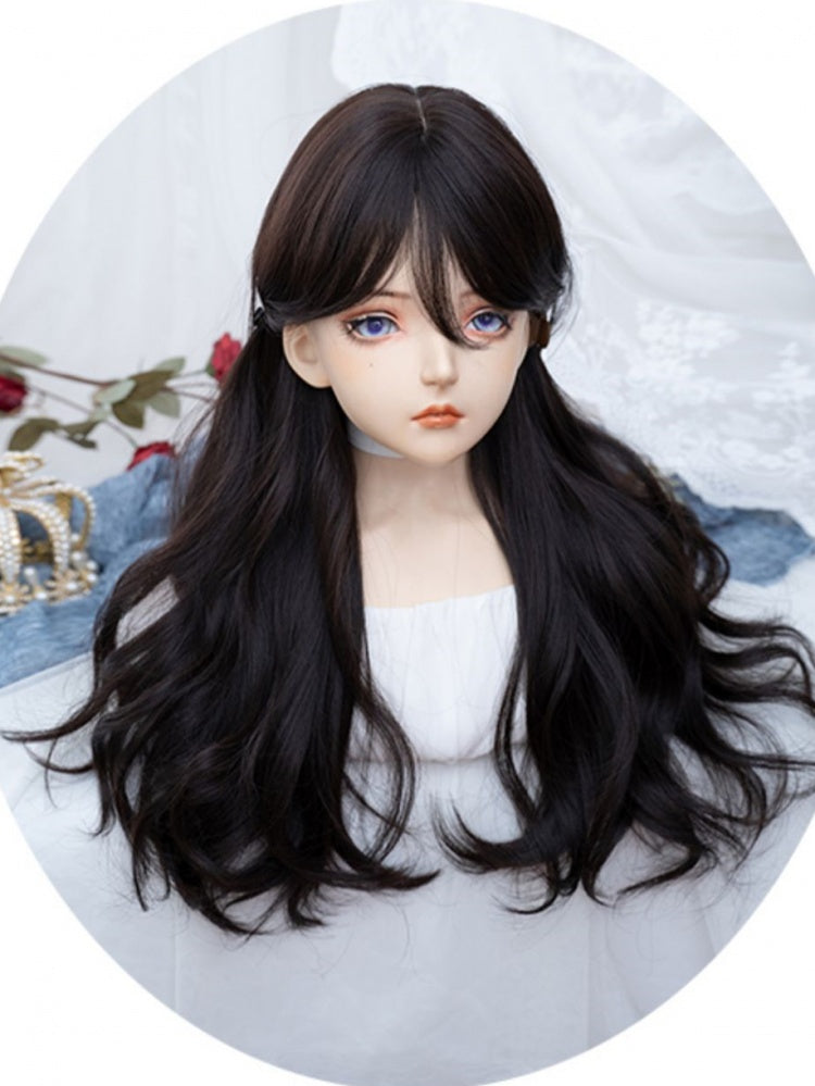 Dark Brown Long Wavy Synthetic Wig