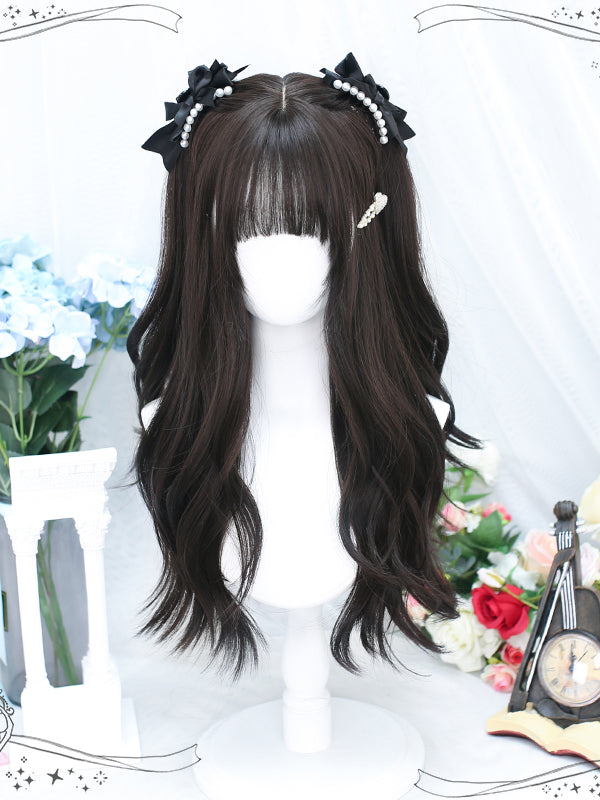 Dark Brown Long Wavy Synthetic Wig