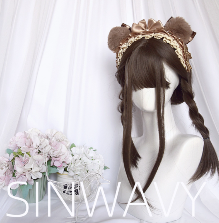 Shoulder Length Straight Brown Synthetic Wig