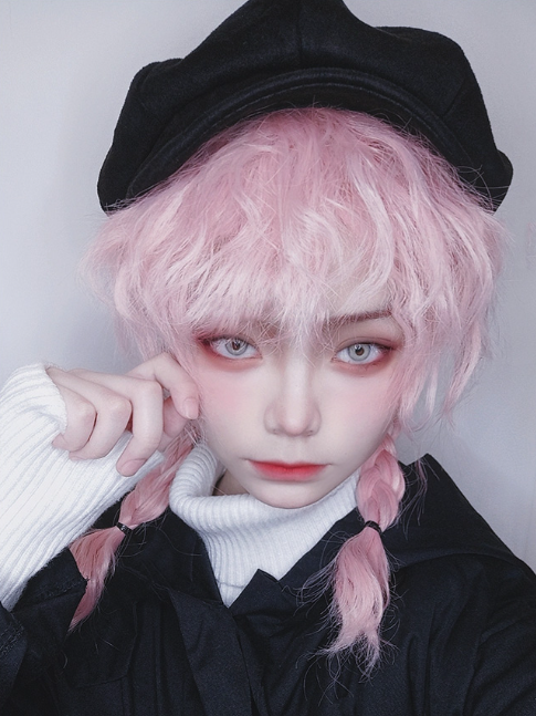 In Stock Sakura Pink Boy Style Wig