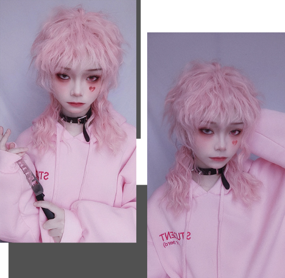 In Stock Sakura Pink Boy Style Wig