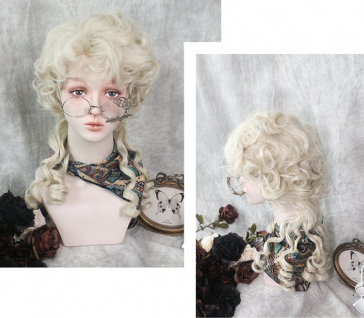 In Stock Young Viscount Rome Royal Noble Curly Ouji Short Wig