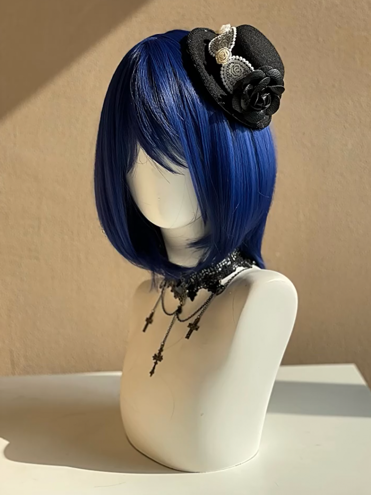 Blue Short Synthetic Wig