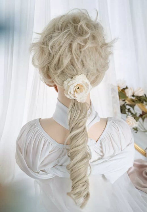 Light Blonde Curly Ouji Style Wig