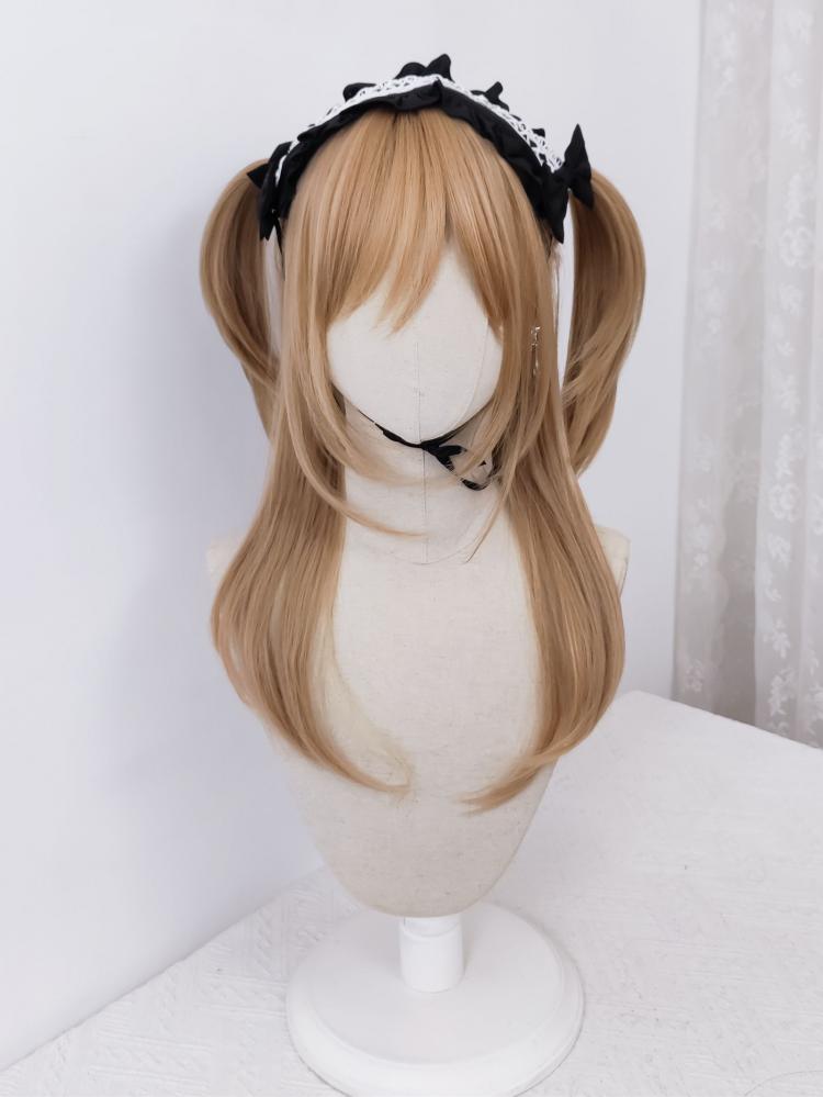 Gold Long Wavy Lolita Synthetic Wig