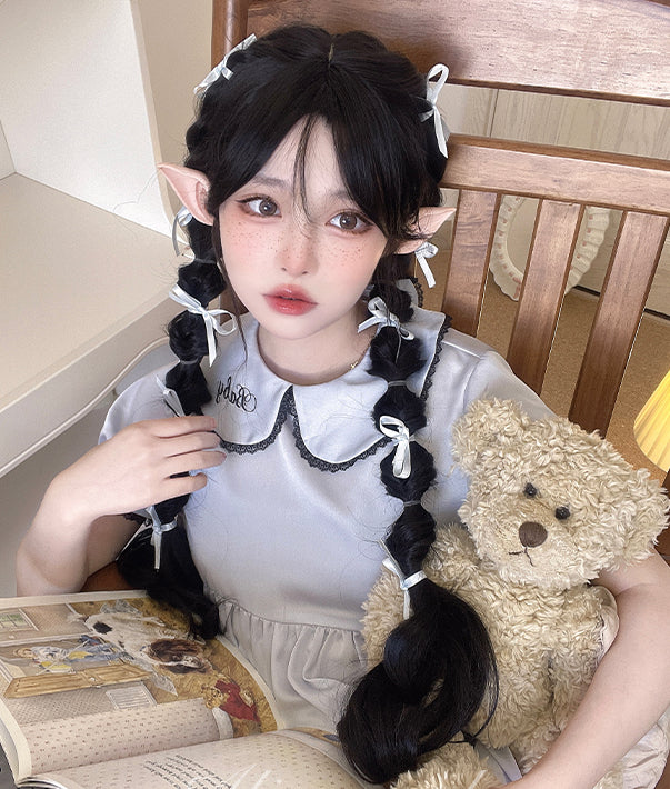 Wavy 75CM Black Synthetic Wig