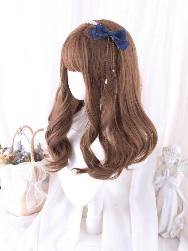 Brown / Dark Brown / Honey Tea Wavy Synthetic Wig