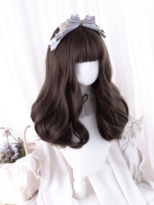 Brown / Dark Brown / Honey Tea Wavy Synthetic Wig