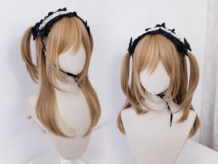 Gold Long Wavy Lolita Synthetic Wig