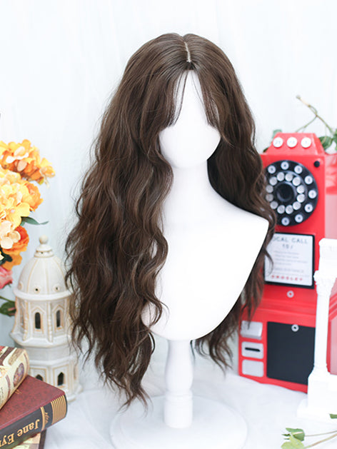 Dark Brown Long Wavy Synthetic Wig