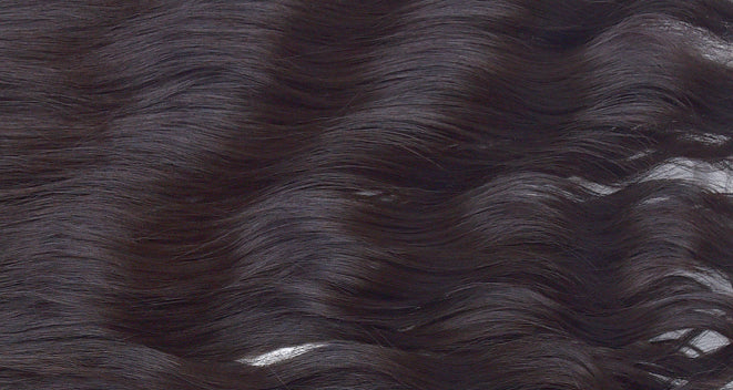 80CM Chiba Dark Brown Water Ripple Curly Synthetic Wig