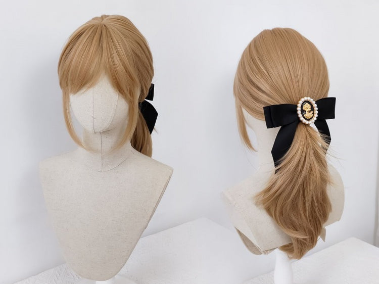 Gold Long Wavy Lolita Synthetic Wig