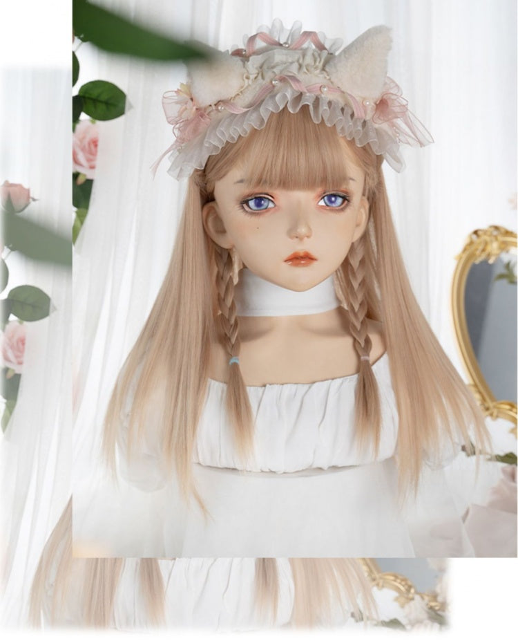 Straight Golden Synthetic Wig