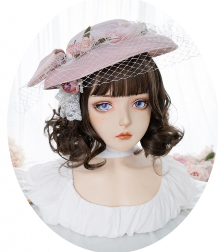 Wavy Brown 28CM Short Lolita Synthetic Wig