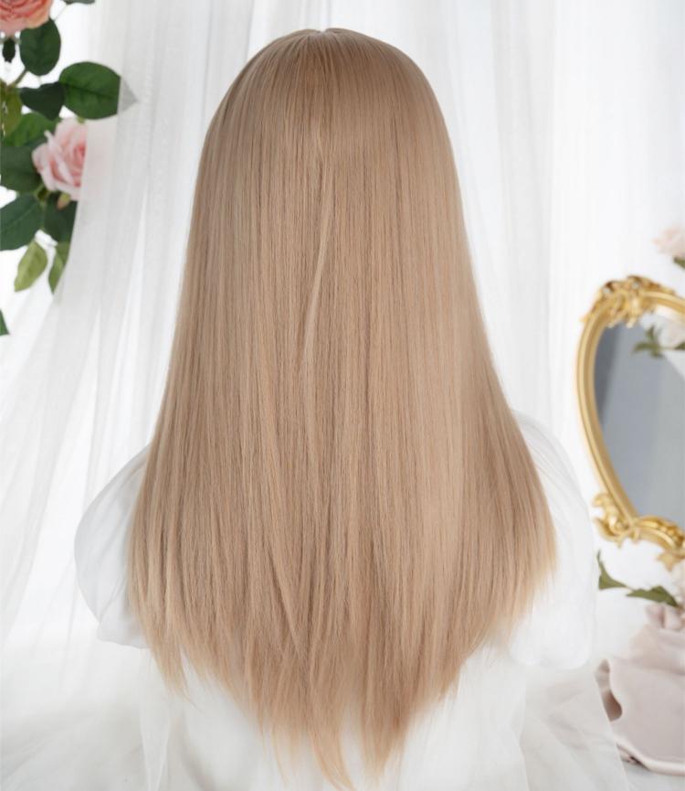 Straight Golden Synthetic Wig