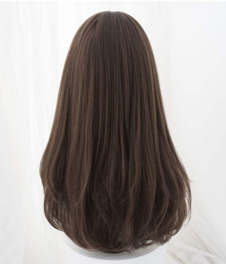 Wavy 55CM Brown Synthetic Wig