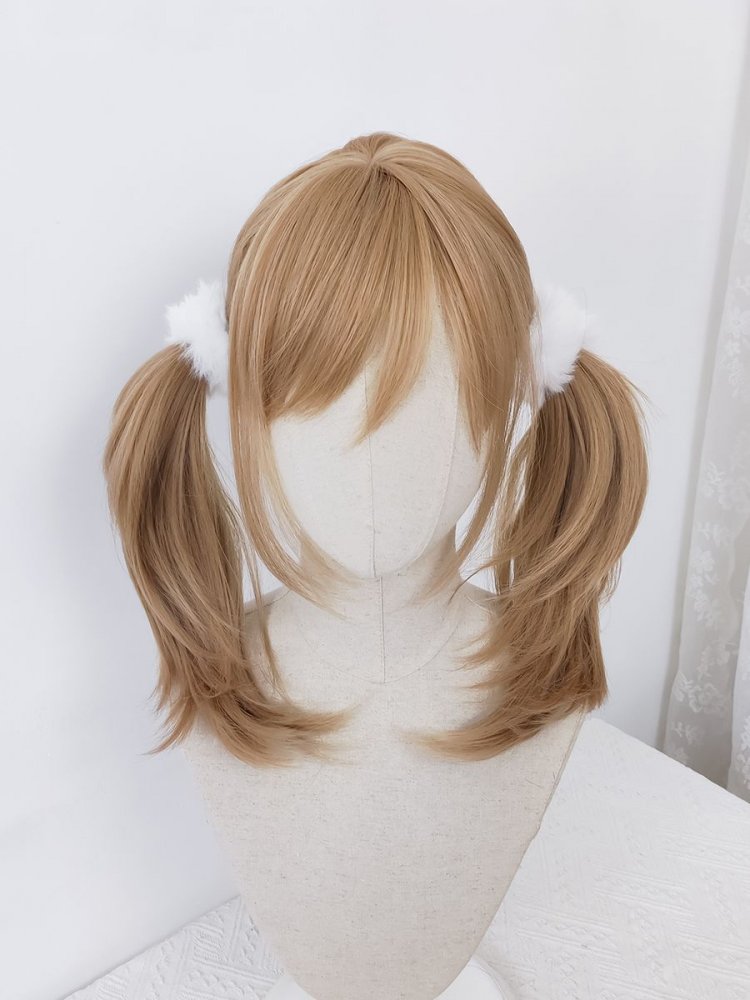 Gold Long Wavy Lolita Synthetic Wig