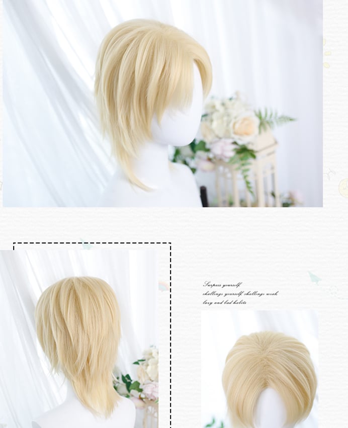 Thunder Lemon Gold Ouji Short Wig