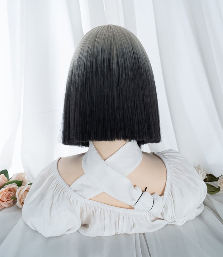 Straight Ombre Hair Color Short Synthetic Wig