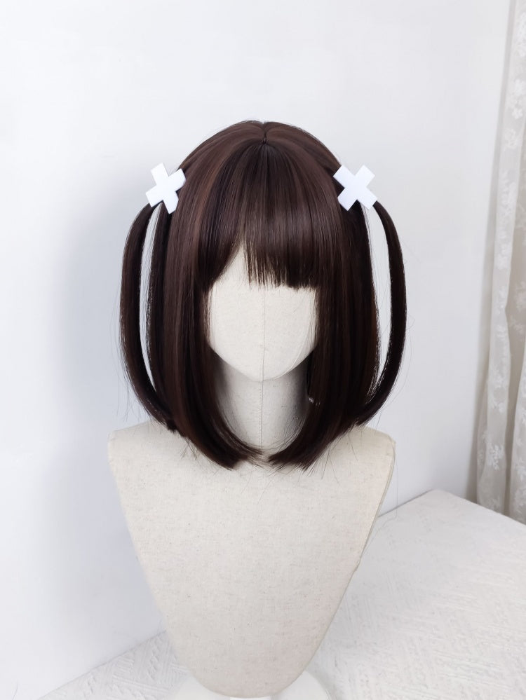 Dark Brown Shoulder Length Synthetic Wig