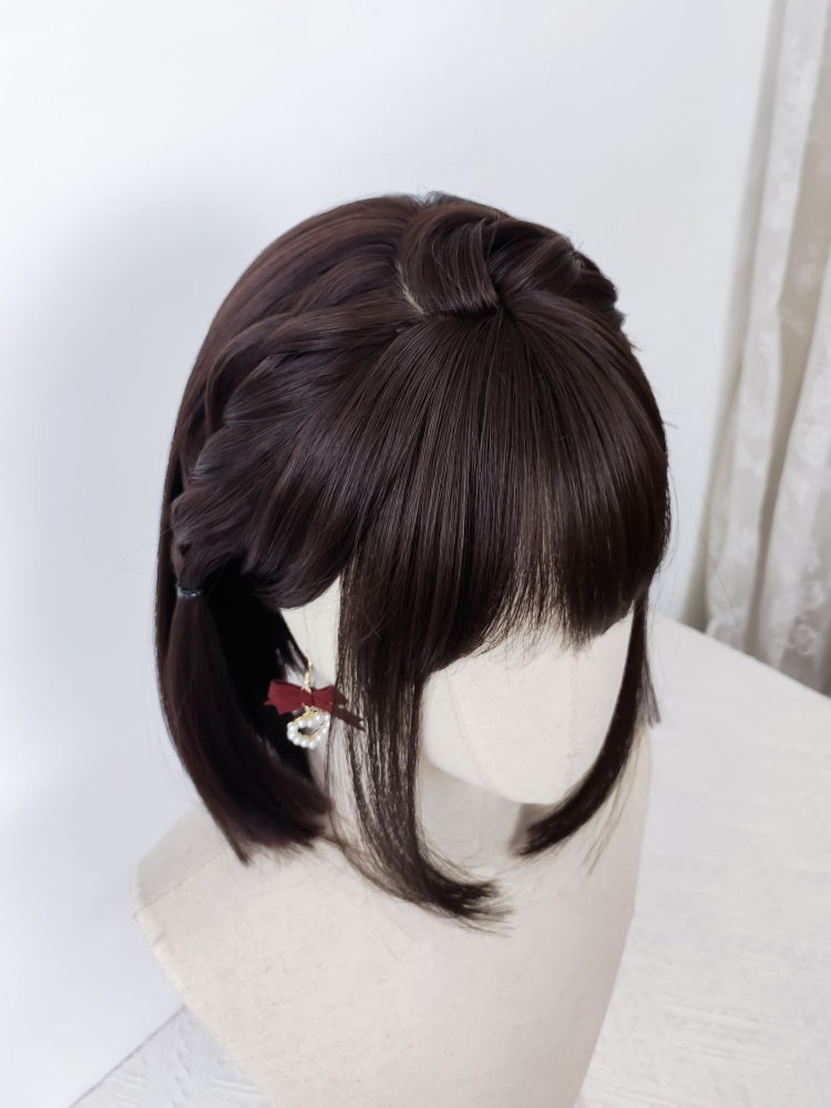 Dark Brown Shoulder Length Synthetic Wig