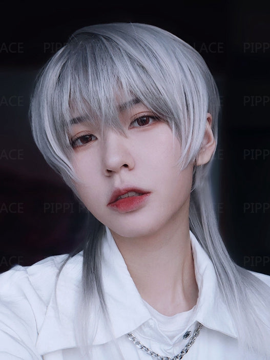 In Stock Side Parting Ombre Silver Ouji Fashion Wig
