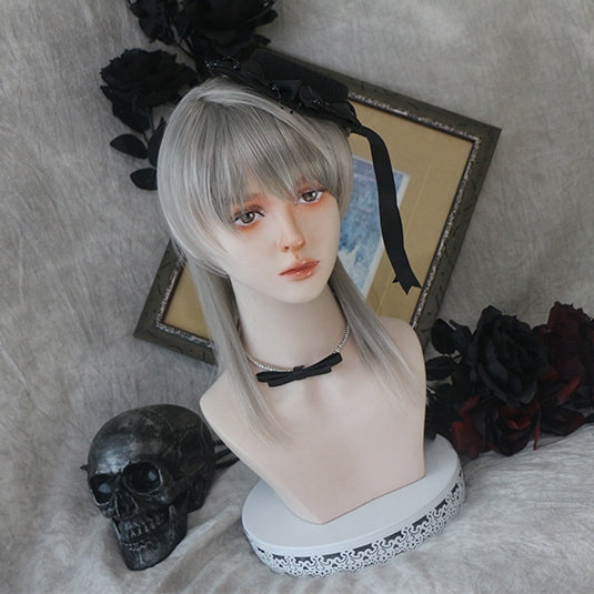 In Stock Side Parting Ombre Silver Ouji Fashion Wig