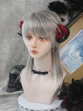 In Stock Side Parting Ombre Silver Ouji Fashion Wig
