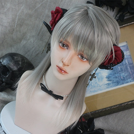 In Stock Side Parting Ombre Silver Ouji Fashion Wig
