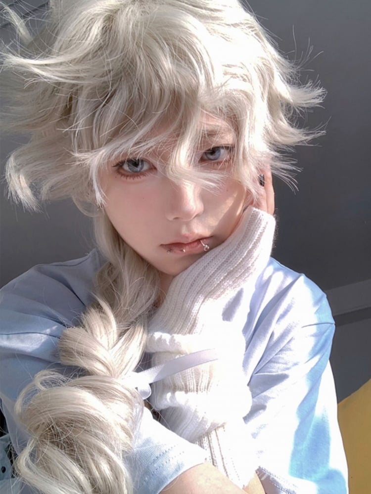 Light Blonde Curly Ouji Style Wig