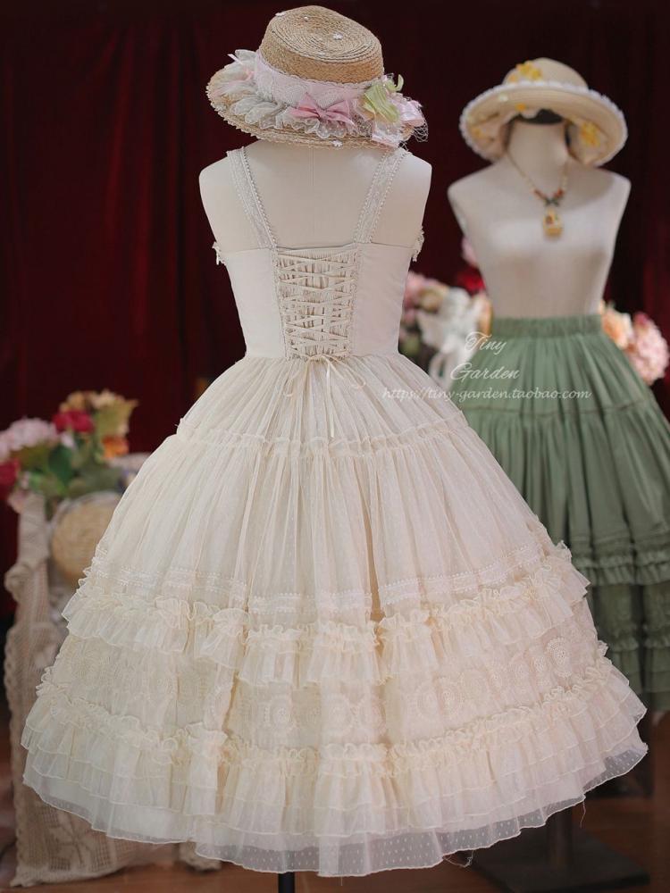 Dream Bouquet Sweetheart Neckline Tiered Skirt and Ruffle Trim Lolita JSK