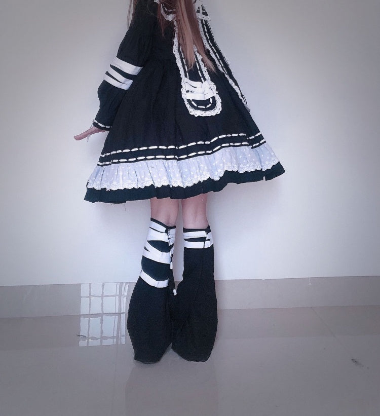 Bandage Doll Bunny Ears Sailor Collar Gothic One Piece Halloween Dress