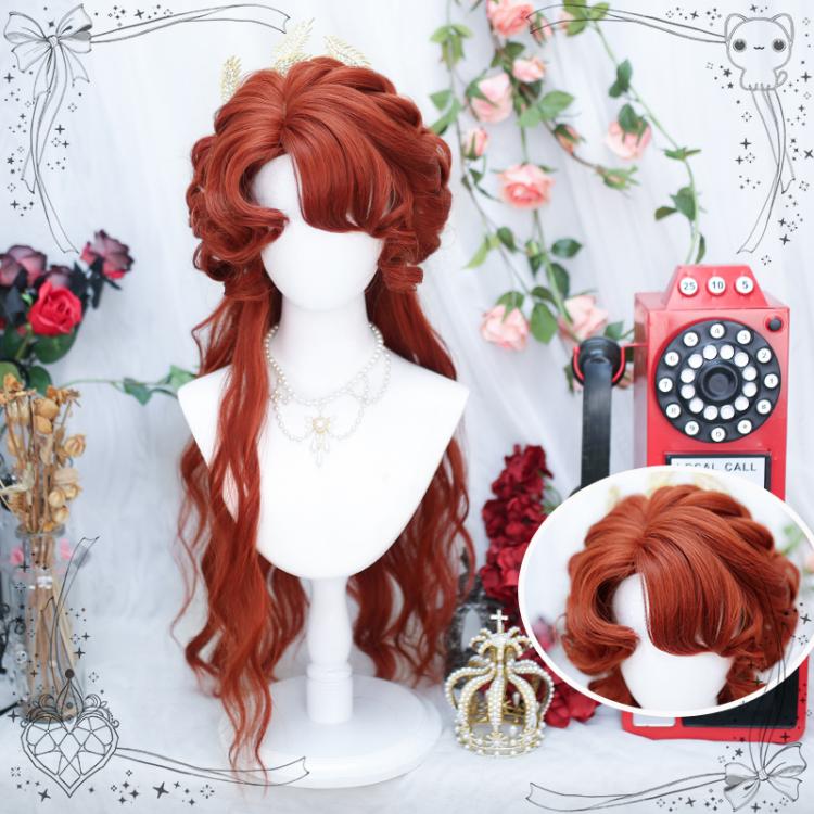 Hand-Braided Irregular Curly Bangs Long Wavy Synthetic Wig