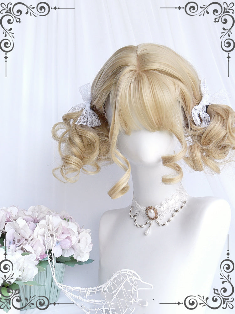 Jelly Bean Doll Gold Short Wavy Wig